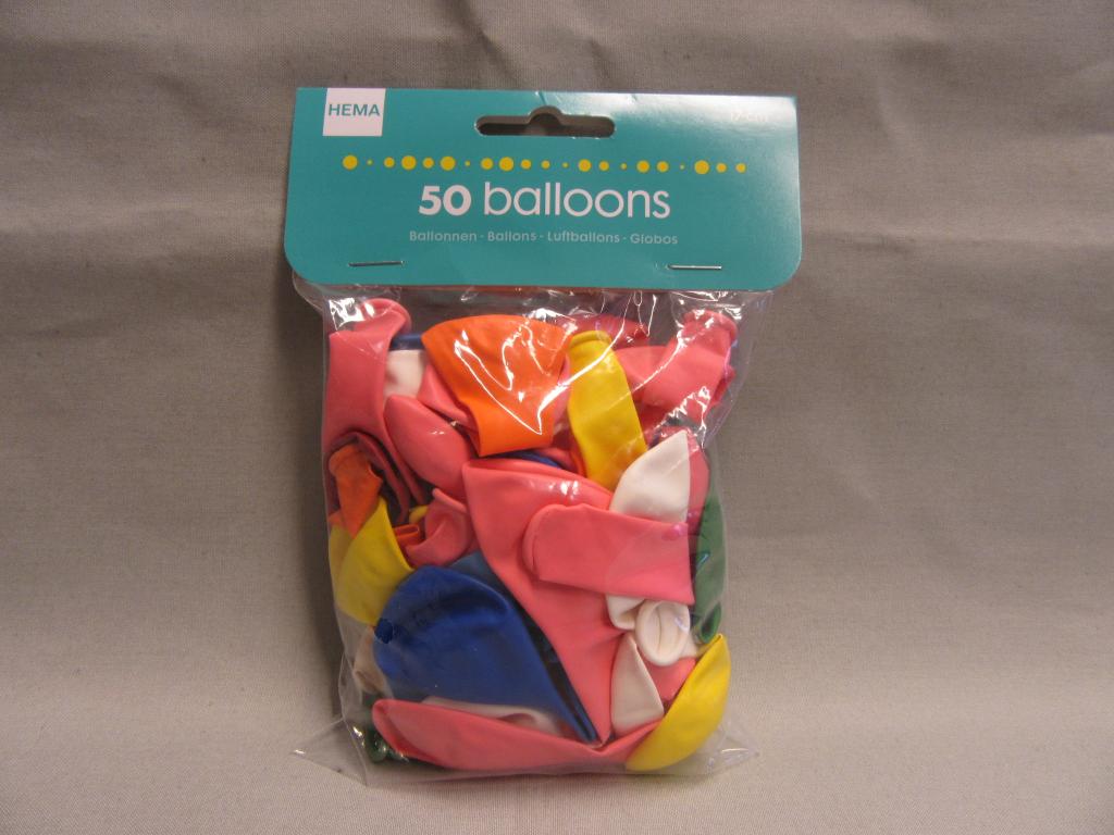 Plaatje van Hema 50 balloons - art. no. 14.20.0128
