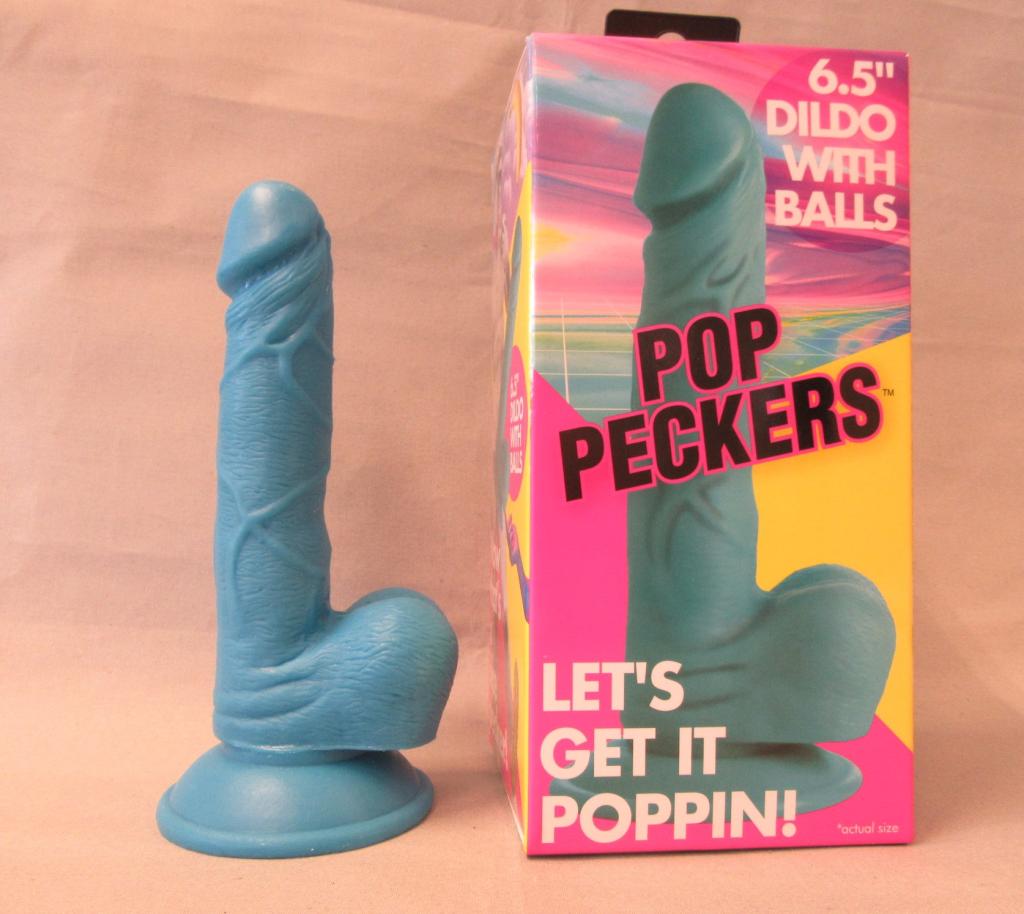 Plaatje van Pop Peckers - Poppin dildo 16.5 cm - Blauw