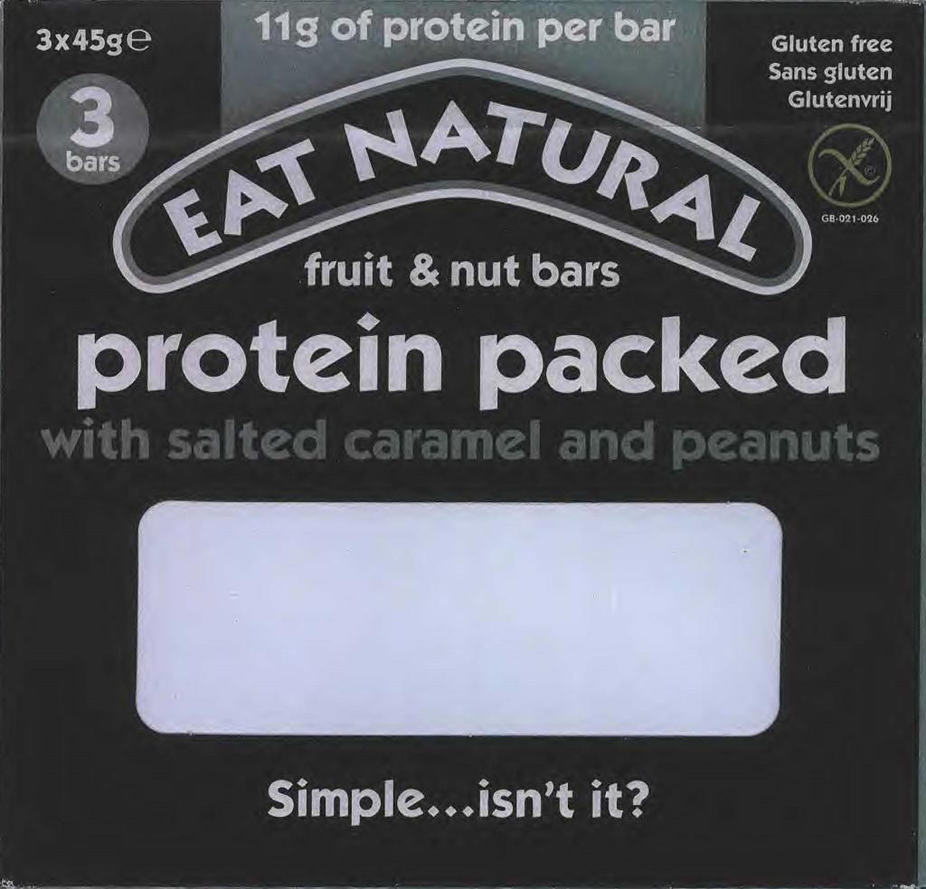 Plaatje van Eat Natural |  Fruit & Nut Bars Protein Packed | Salted Caramel and Peanuts - Fruit & Nut Bars Protein Packed | Salted Caramel and Peanuts