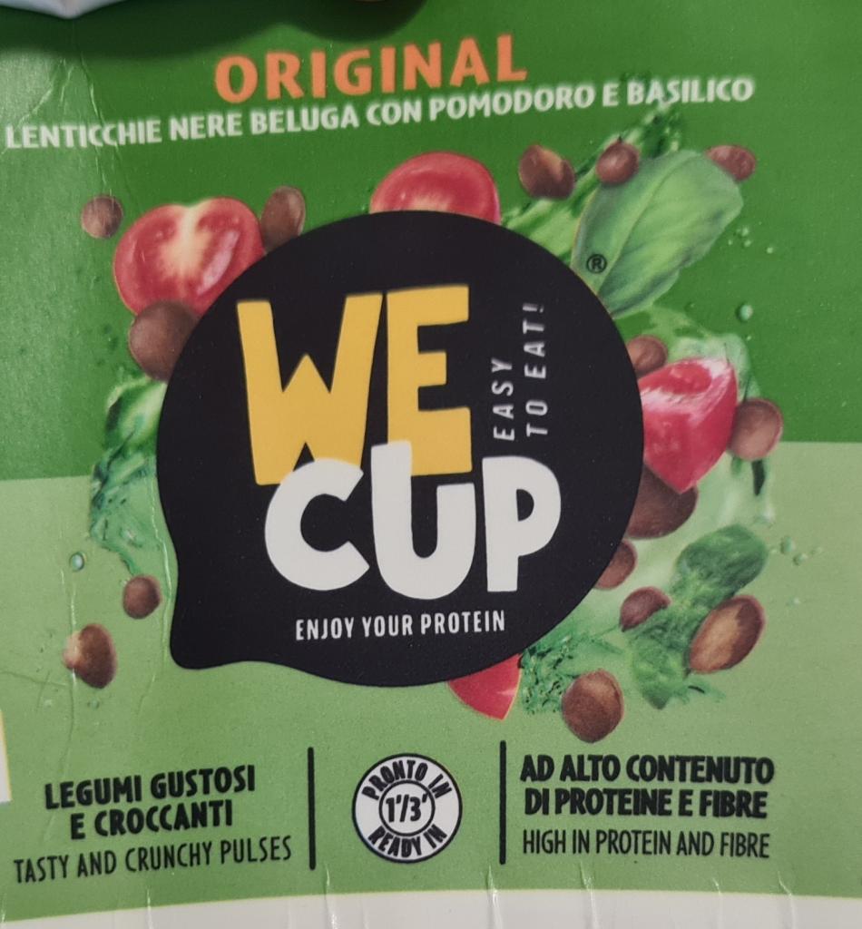 Plaatje van We Cup |  Beluga zwarte linzen met tomaat en basilicum - Beluga zwarte linzen met tomaat en basilicum