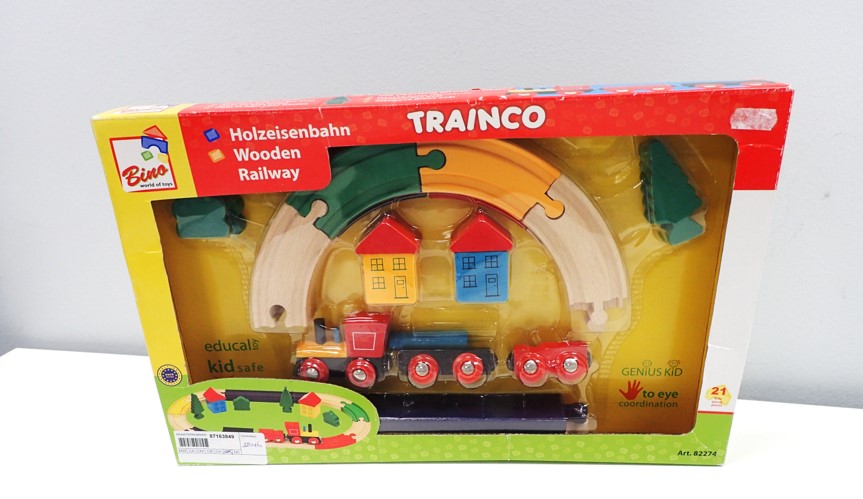 Plaatje van Bino - Trainco - Houten treinbaan Bino 21 dlg