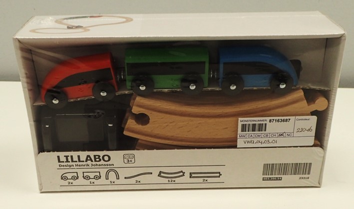 Plaatje van Ikea - Lillabo - Houten treinset Lillabo Ikea 20 dlg