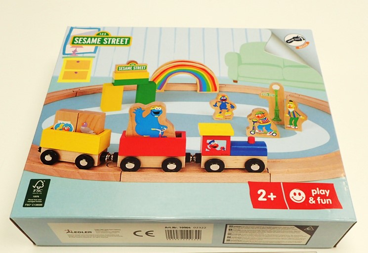 Plaatje van SFC Toys - Sesame Street - Houten treinbaan Sesamstraat 27 dlg