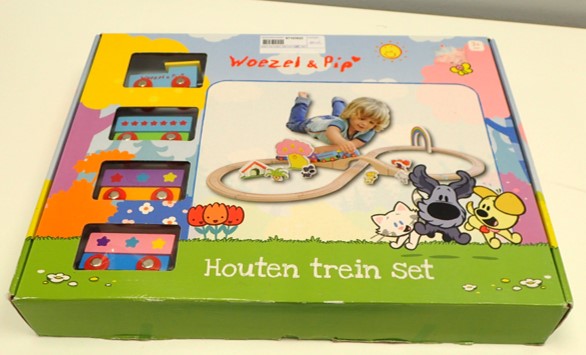 Plaatje van Tiamo collection - Woezel en pip - Houten trein set Woezel & Pip 30 dlg